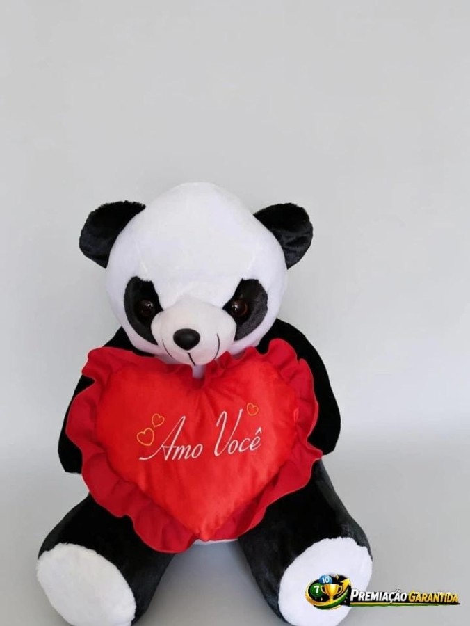 Pelúcia Panda Coração